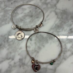 Alex and AniMichigan State University MSU Charm Bracelets with Heart & Spartan